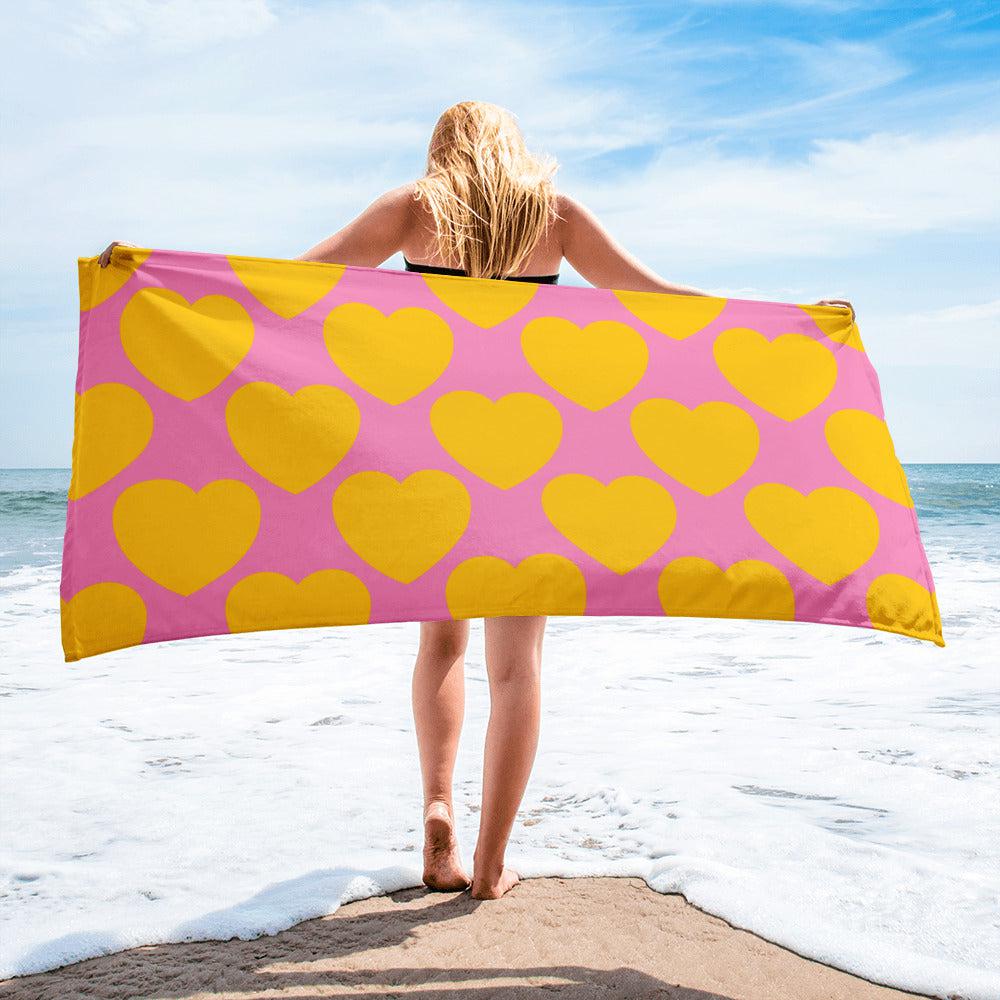 ELLIE LOVE yellow pink - Towel - SHALMIAK