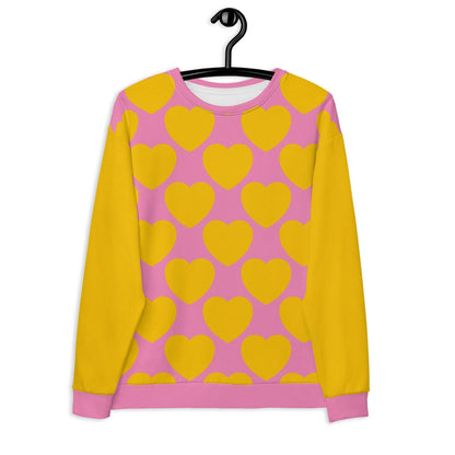 ELLIE LOVE yellow pink - Unisex Sweatshirt  (recycled) - SHALMIAK