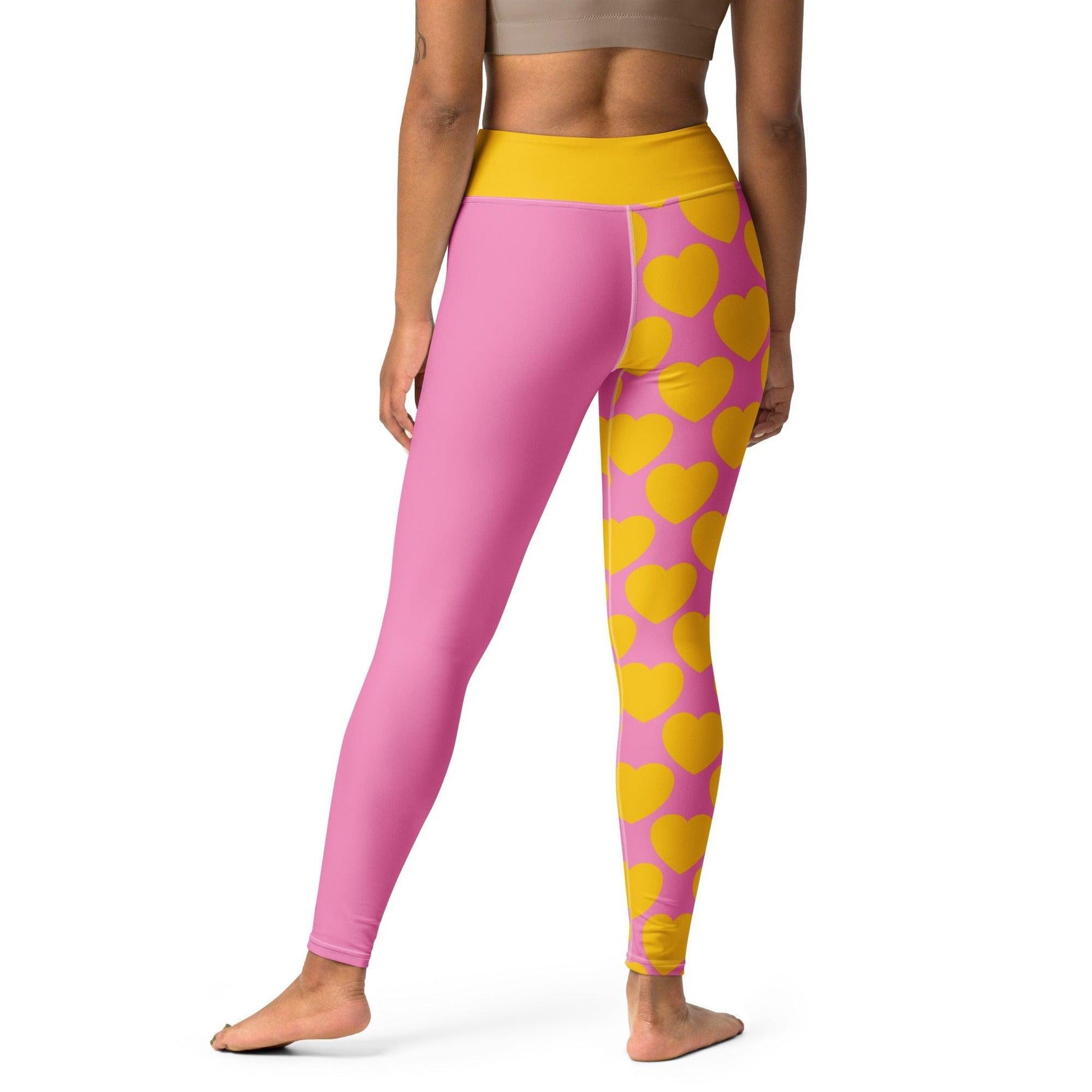 ELLIE LOVE yellow pink - Yoga Leggings - SHALMIAK