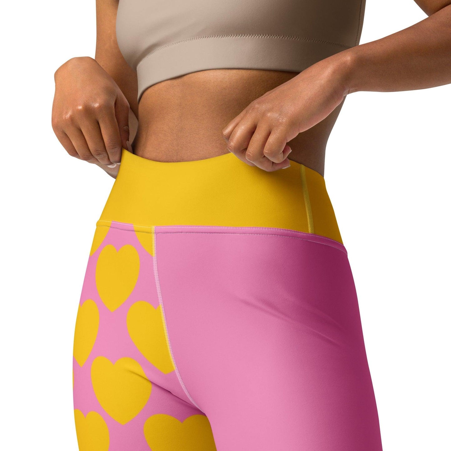 ELLIE LOVE yellow pink - Yoga Leggings - SHALMIAK