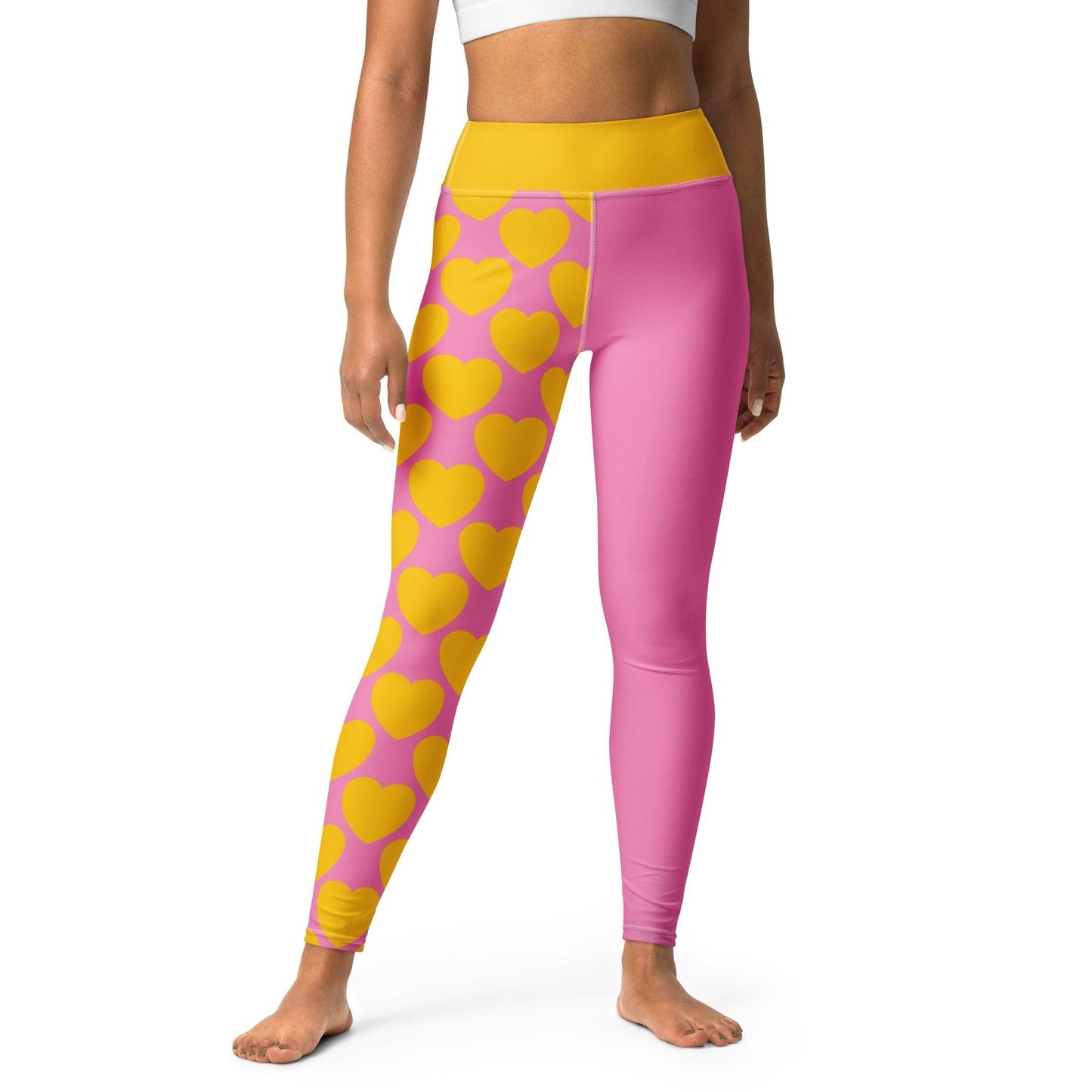 ELLIE LOVE yellow pink - Yoga Leggings - SHALMIAK