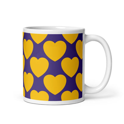 ELLIE LOVE yellow purple - Ceramic Mug - SHALMIAK