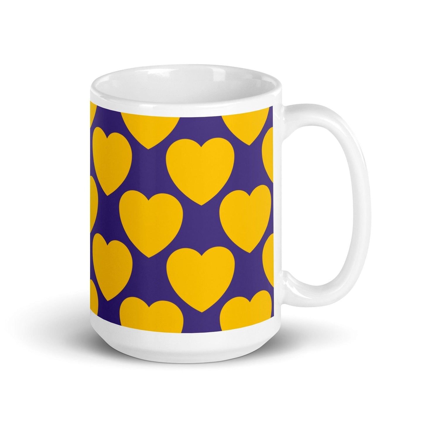 ELLIE LOVE yellow purple - Ceramic Mug - SHALMIAK