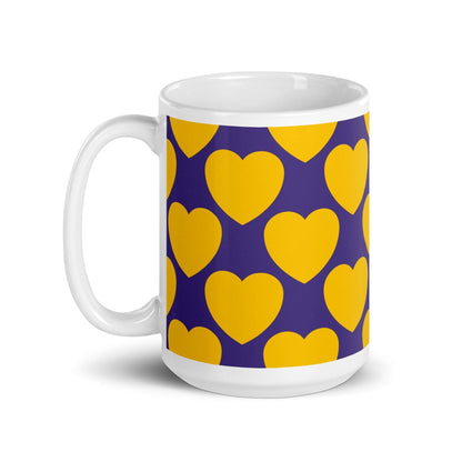 ELLIE LOVE yellow purple - Ceramic Mug - SHALMIAK