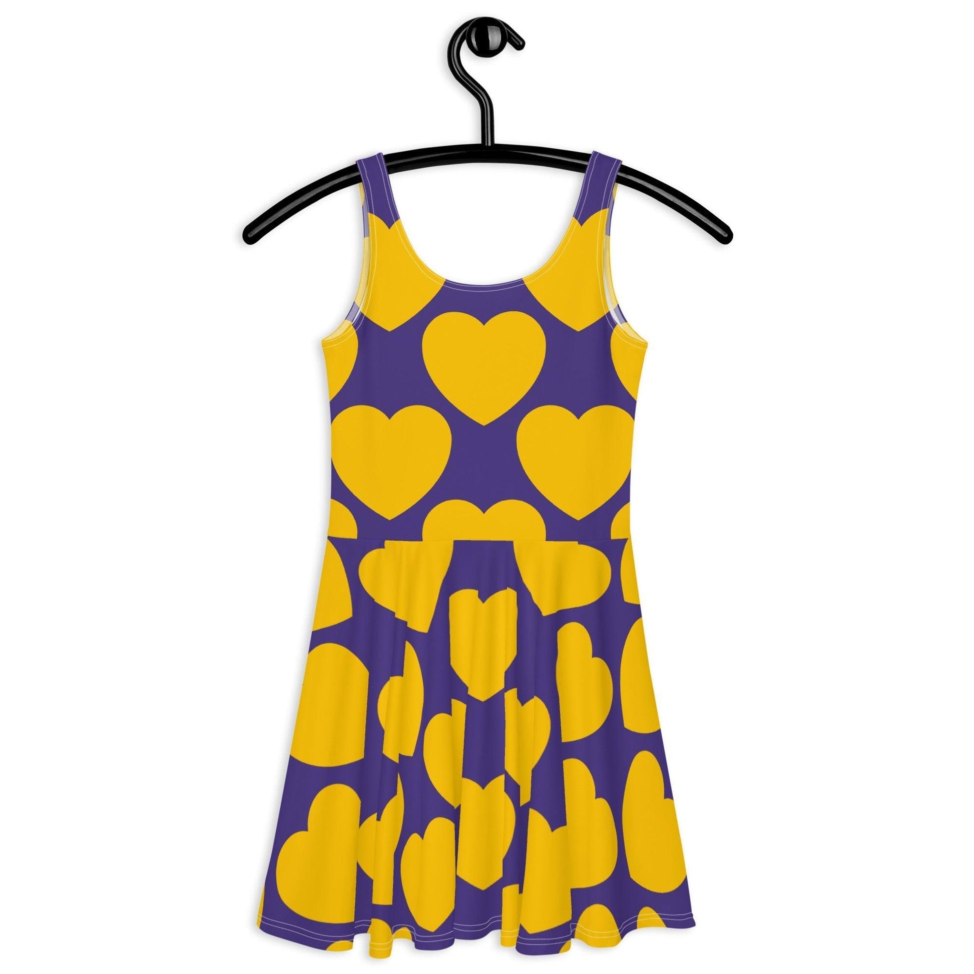 ELLIE LOVE yellow purple - Skater Dress - SHALMIAK