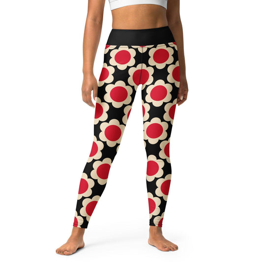 ELLIE red black -2- Yoga Leggings - SHALMIAK