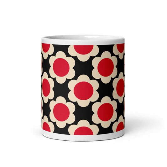 ELLIE red black - Ceramic Mug - SHALMIAK