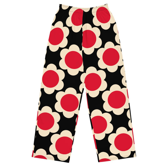 ELLIE red black - Unisex wide-leg pants - SHALMIAK