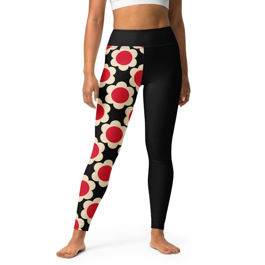 ELLIE red black - Yoga Leggings - SHALMIAK