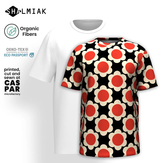 ELLIE redblack - T-shirt  (organic cotton) - SHALMIAK