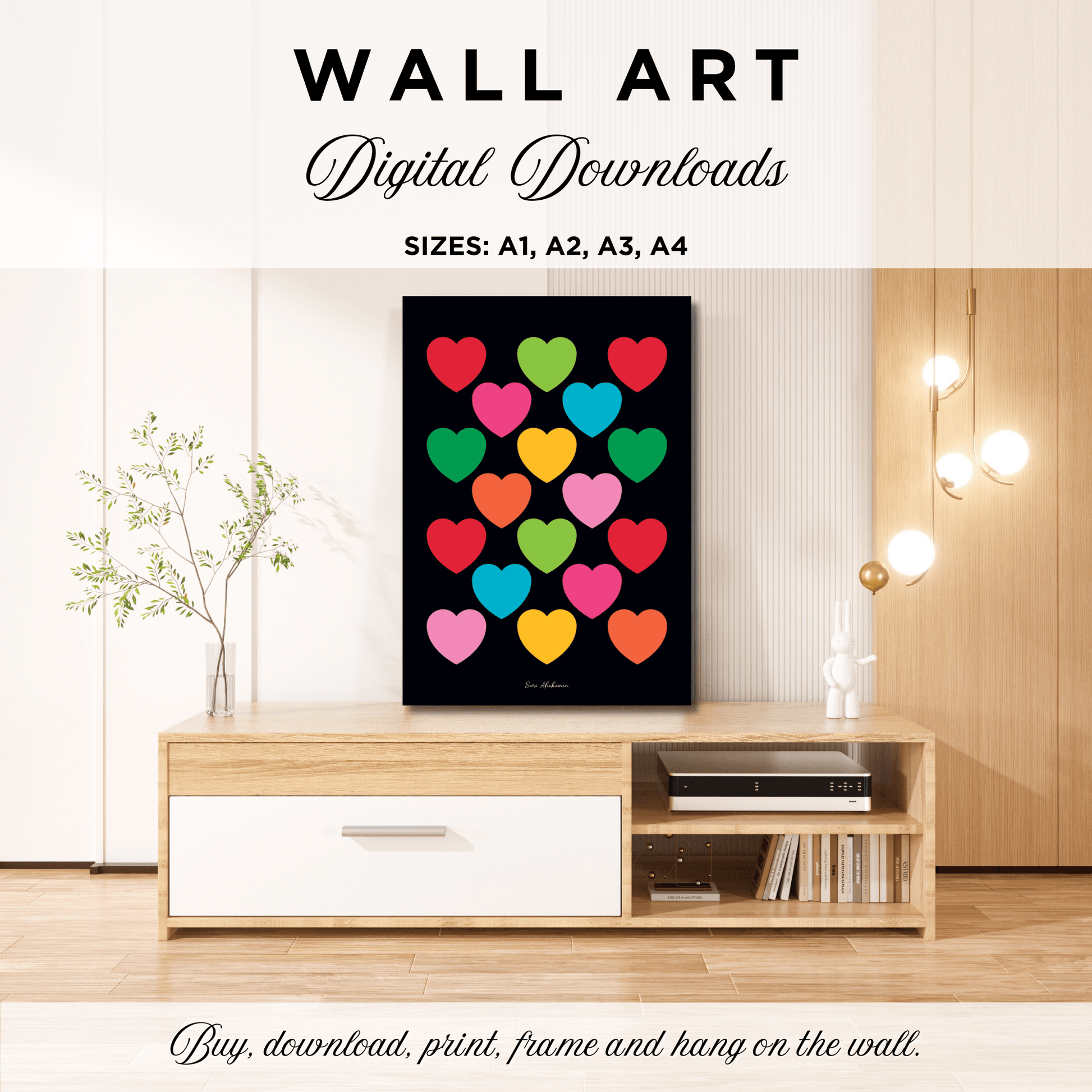 DIGITAL WALL ART - ELLIE LOVE mixblack - SHALMIAK