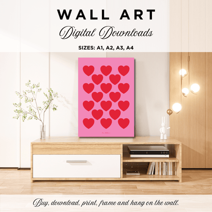 DIGITAL WALL ART - ELLIE LOVE red - SHALMIAK