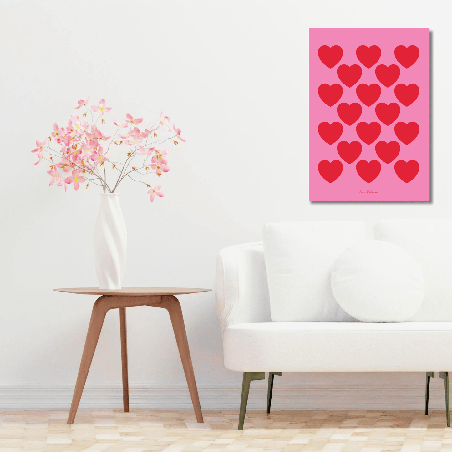 DIGITAL WALL ART - ELLIE LOVE red - SHALMIAK