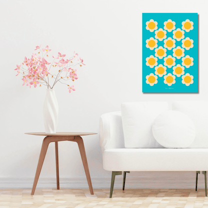 DIGITAL WALL ART - ELLIE yellow turquoise - SHALMIAK