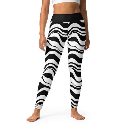 ENERGY WAVES black -2- Yoga Leggings - SHALMIAK