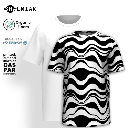 ENERGY WAVES black - T-shirt (organic cotton) - SHALMIAK