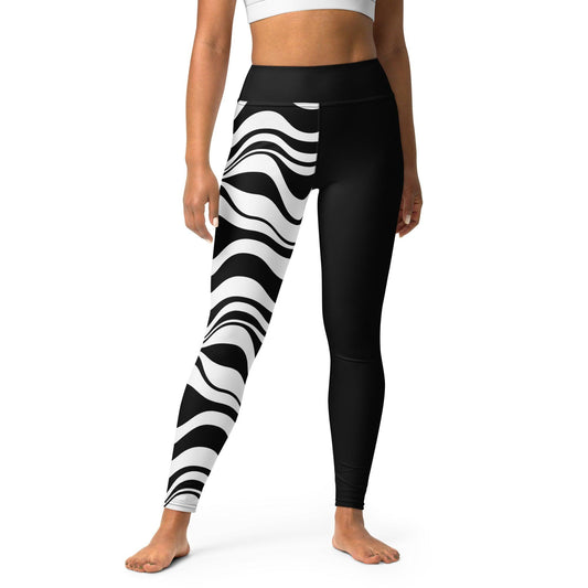 ENERGY WAVES black - Yoga Leggings - SHALMIAK