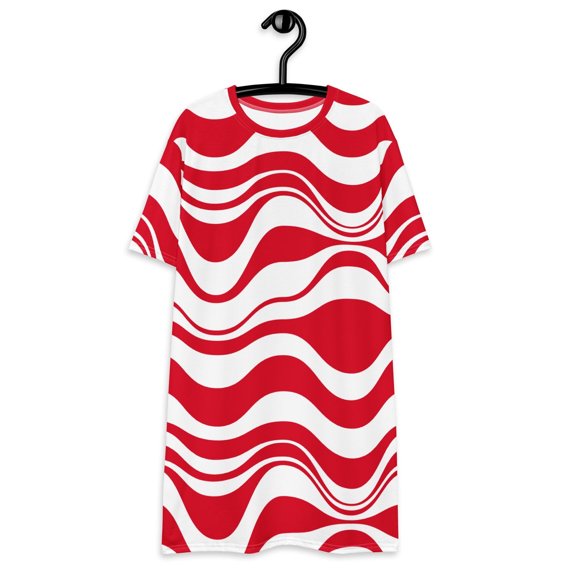 ENERGY WAVES red - T-shirt dress - SHALMIAK