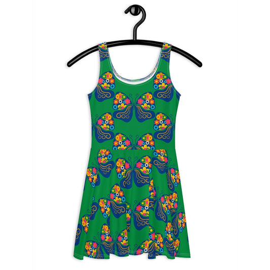 FAB FLOVERYFLY green - Skater Dress - SHALMIAK