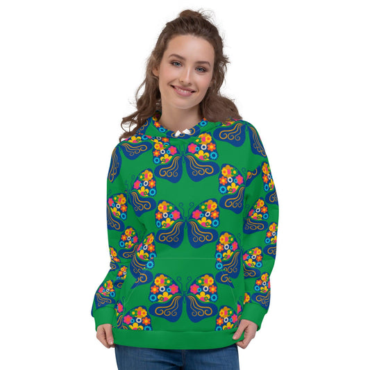 FAB FLOVERYFLY green - Unisex Hoodie (recycled) - SHALMIAK