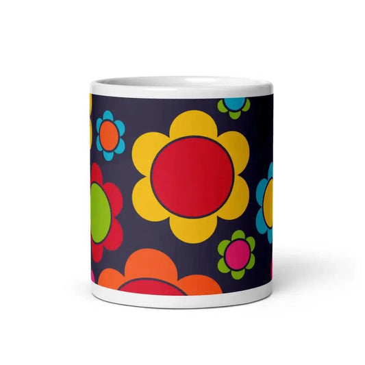 FLORA PEACE darkblue - Ceramic Mug - SHALMIAK