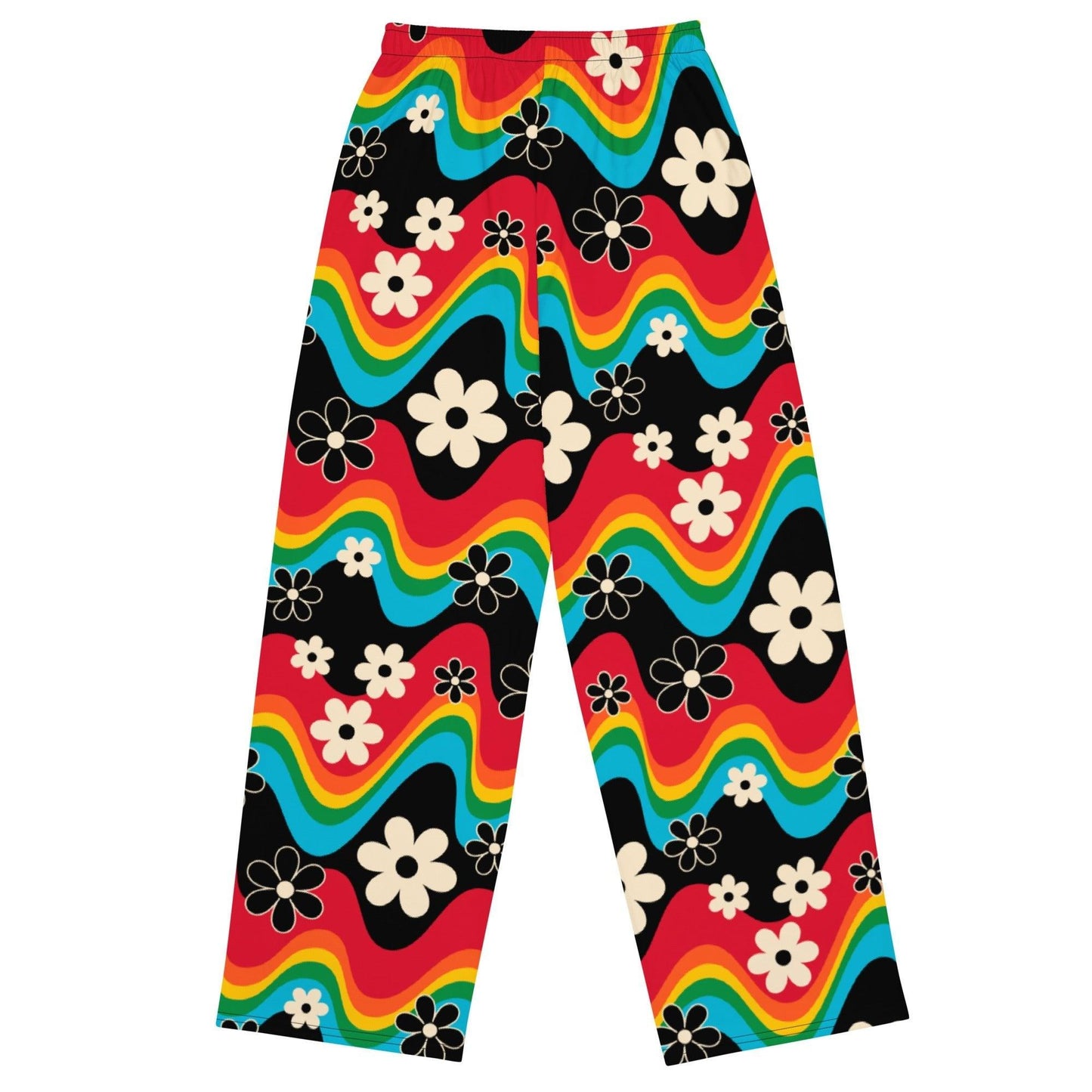 FLORA RAVE - All-over print unisex wide-leg pants - SHALMIAK