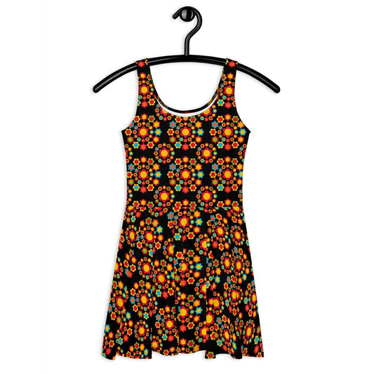 FLOWERSHOP colour - Sleeveless Skater Dress - SHALMIAK