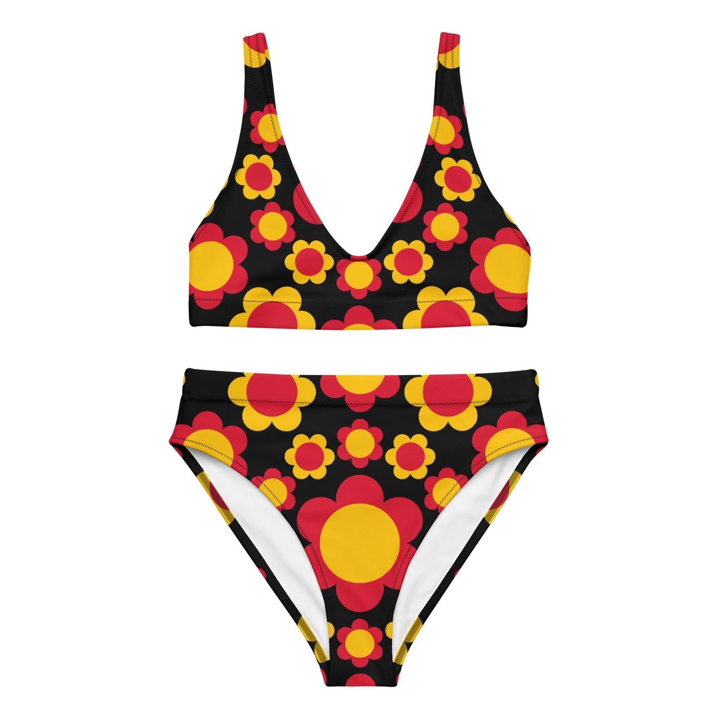 FLOWERSHOP red yellow - Bikinis made of recycled material - SHALMIAK