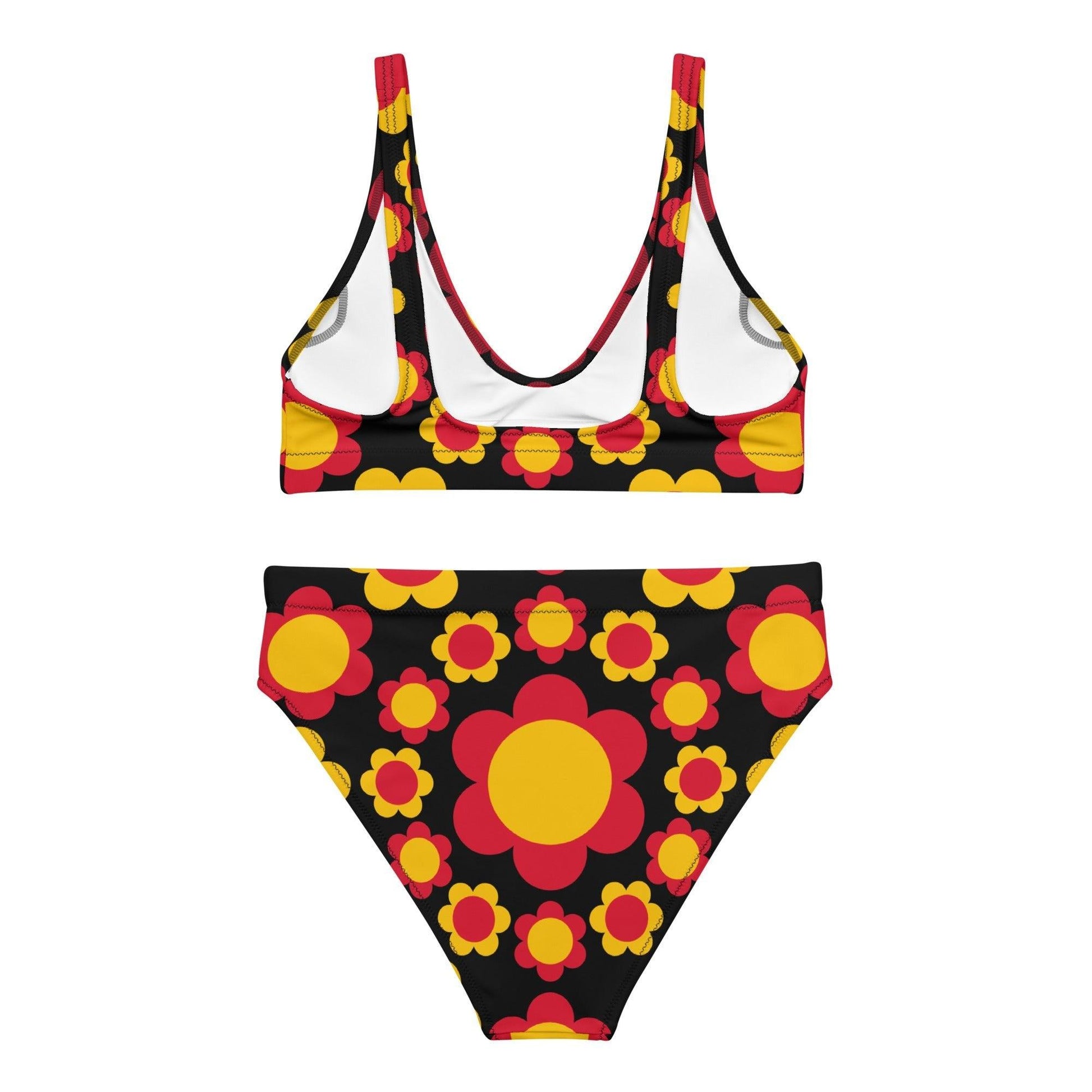 FLOWERSHOP red yellow - Bikinis made of recycled material - SHALMIAK