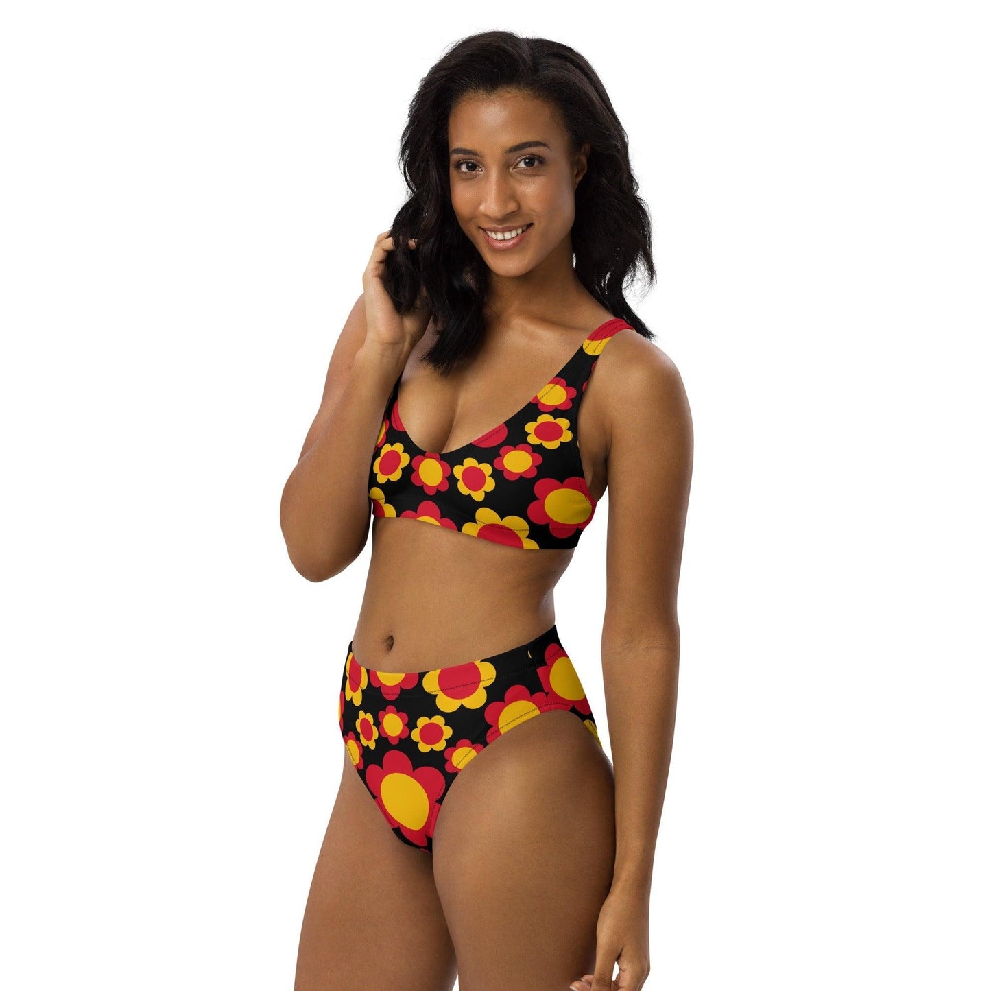 FLOWERSHOP red yellow - Bikinis made of recycled material - SHALMIAK