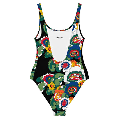 GROOVY KURBITS black - One-Piece Swimsuit - SHALMIAK