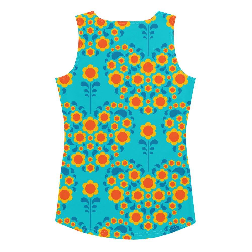 HEARTBEAT orange blue - Tank Top - SHALMIAK