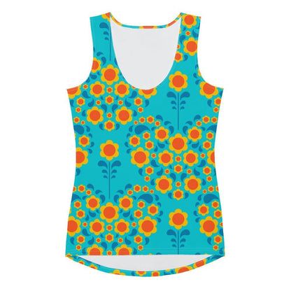 HEARTBEAT orange blue - Tank Top - SHALMIAK