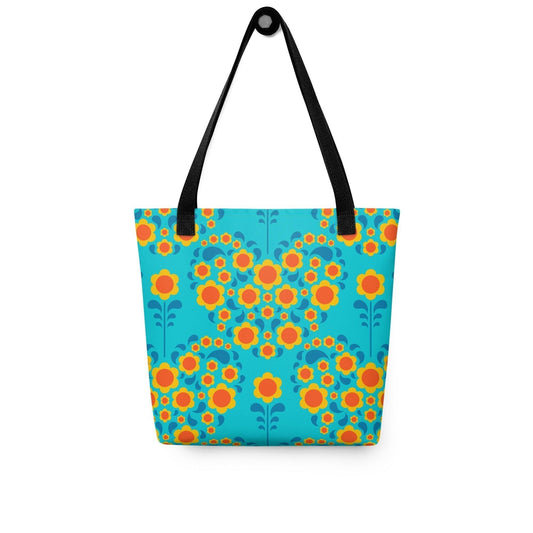 HEARTBEAT orange blue - Tote bag - SHALMIAK