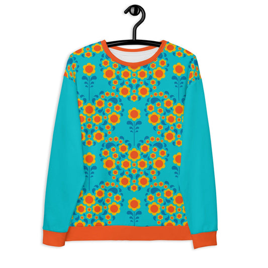 HEARTBEAT orange blue - Unisex Sweatshirt  (recycled) - SHALMIAK