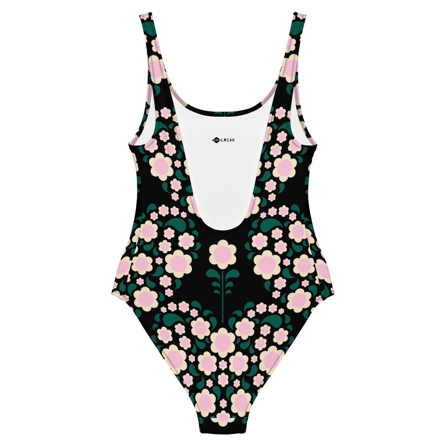 HEARTBEAT pink black - One-Piece Swimsuit - SHALMIAK