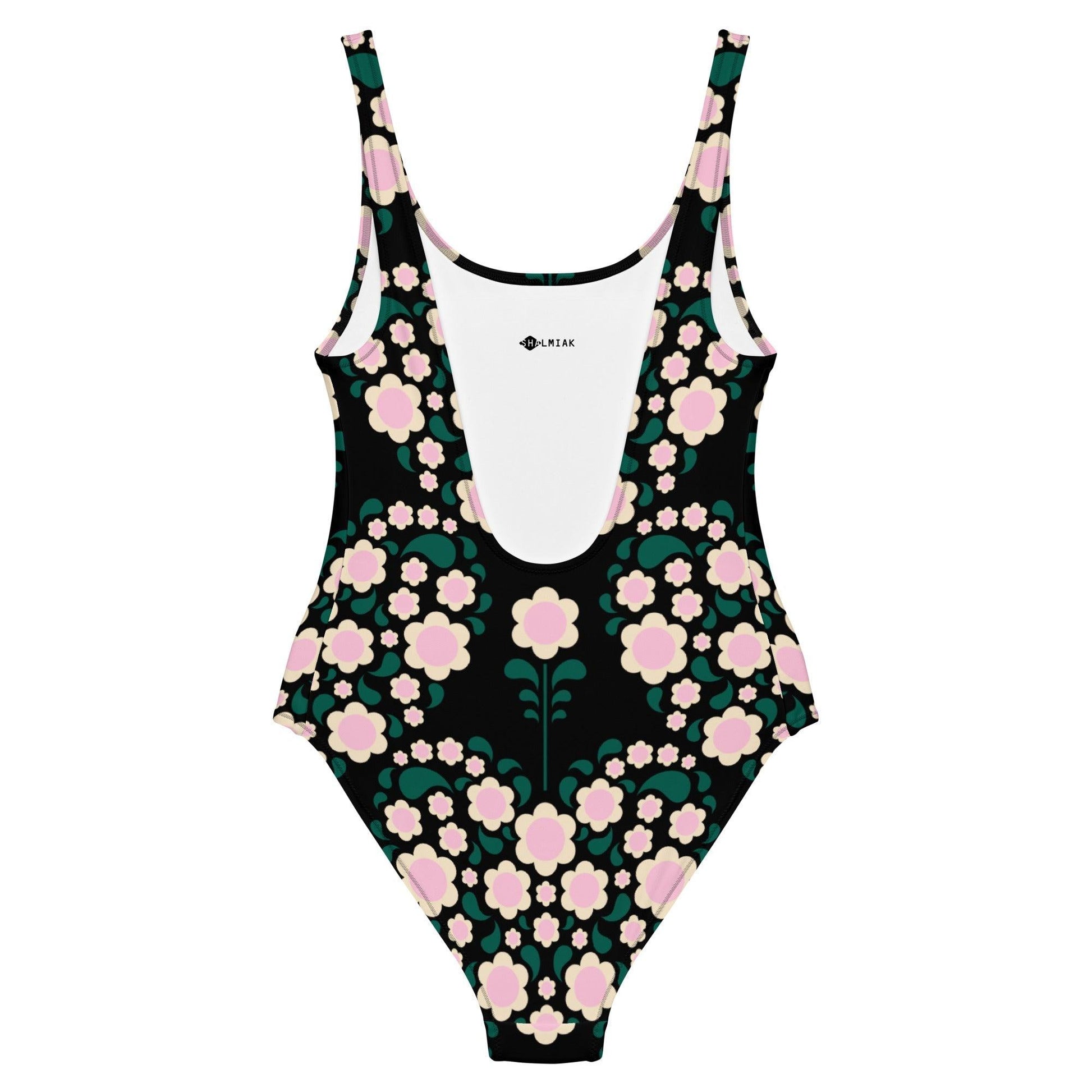 HEARTBEAT pink black - One-Piece Swimsuit - SHALMIAK