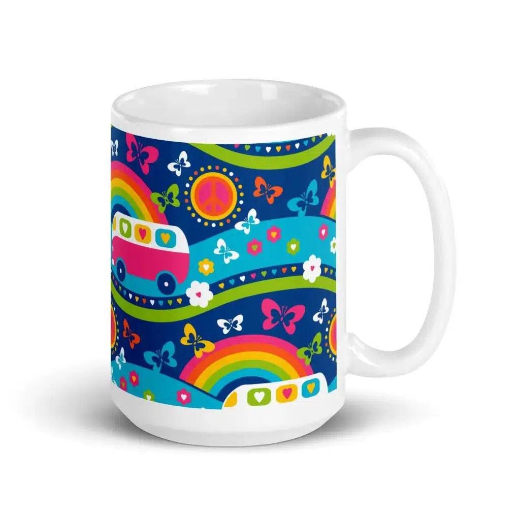 HIPPIE DAY pastel - Ceramic Mug - SHALMIAK