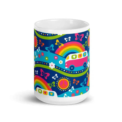 HIPPIE DAY pastel - Ceramic Mug - SHALMIAK