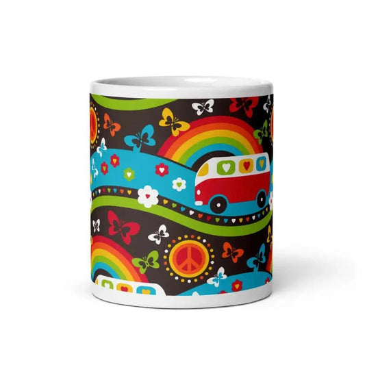 HIPPIE DAY rainbow - Ceramic Mug - SHALMIAK