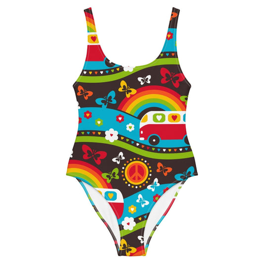 HIPPIE DAY rainbow - One-Piece Swimsuit - SHALMIAK