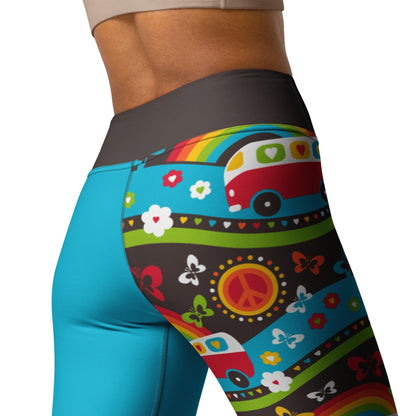 HIPPIE DAY rainbow - Yoga Leggings - SHALMIAK