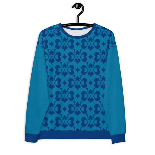 LOVE BUTTERFLY all blue - Unisex Sweatshirt  (recycled) - SHALMIAK