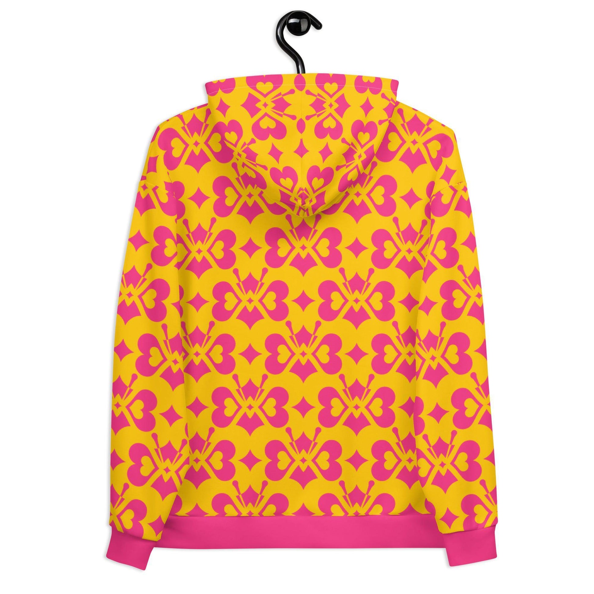 LOVE BUTTERFLY yellow pink - Unisex Hoodie (recycled) - SHALMIAK