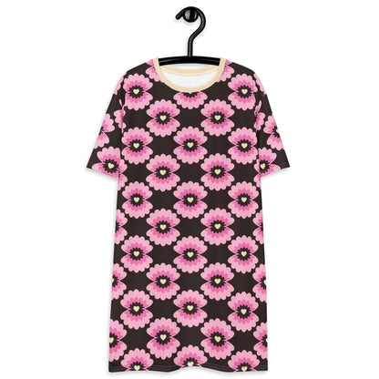 LOVE PEARL pink brown - T-shirt dress - SHALMIAK