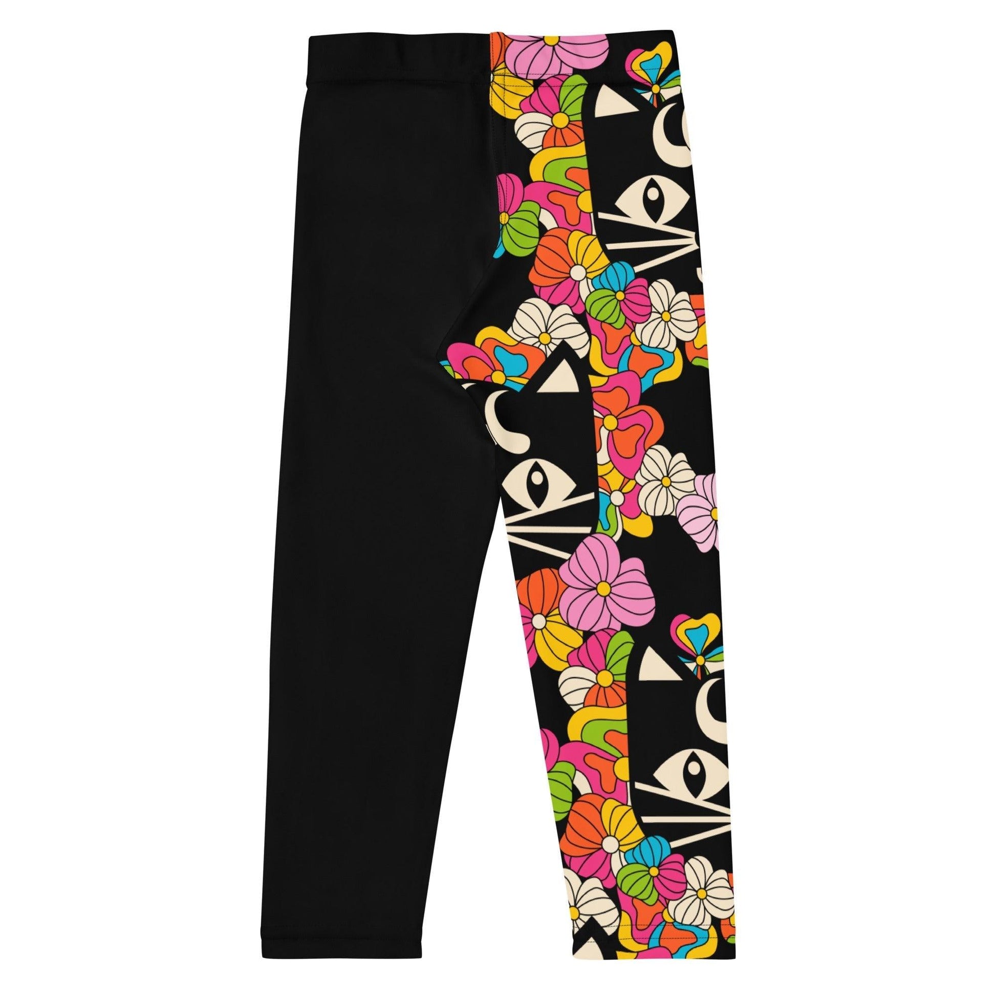 MAGICAT black - Kid's Leggings with black cats - SHALMIAK