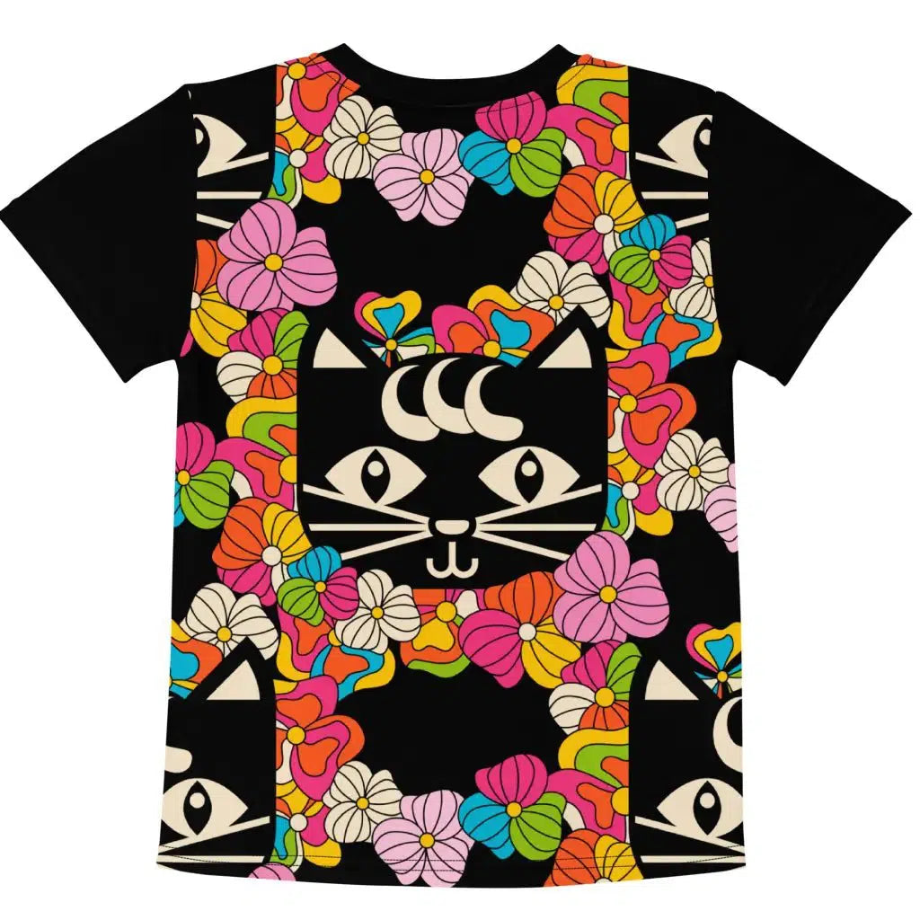 MAGICAT black - Kid's T-shirt with black cats - SHALMIAK