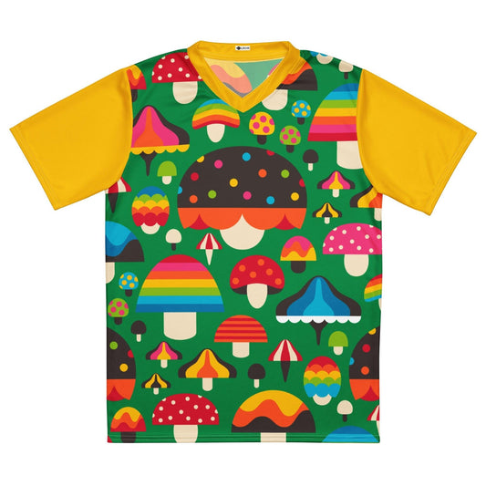 MUSHROOM MANIA green - Recycled unisex sports jersey - SHALMIAK