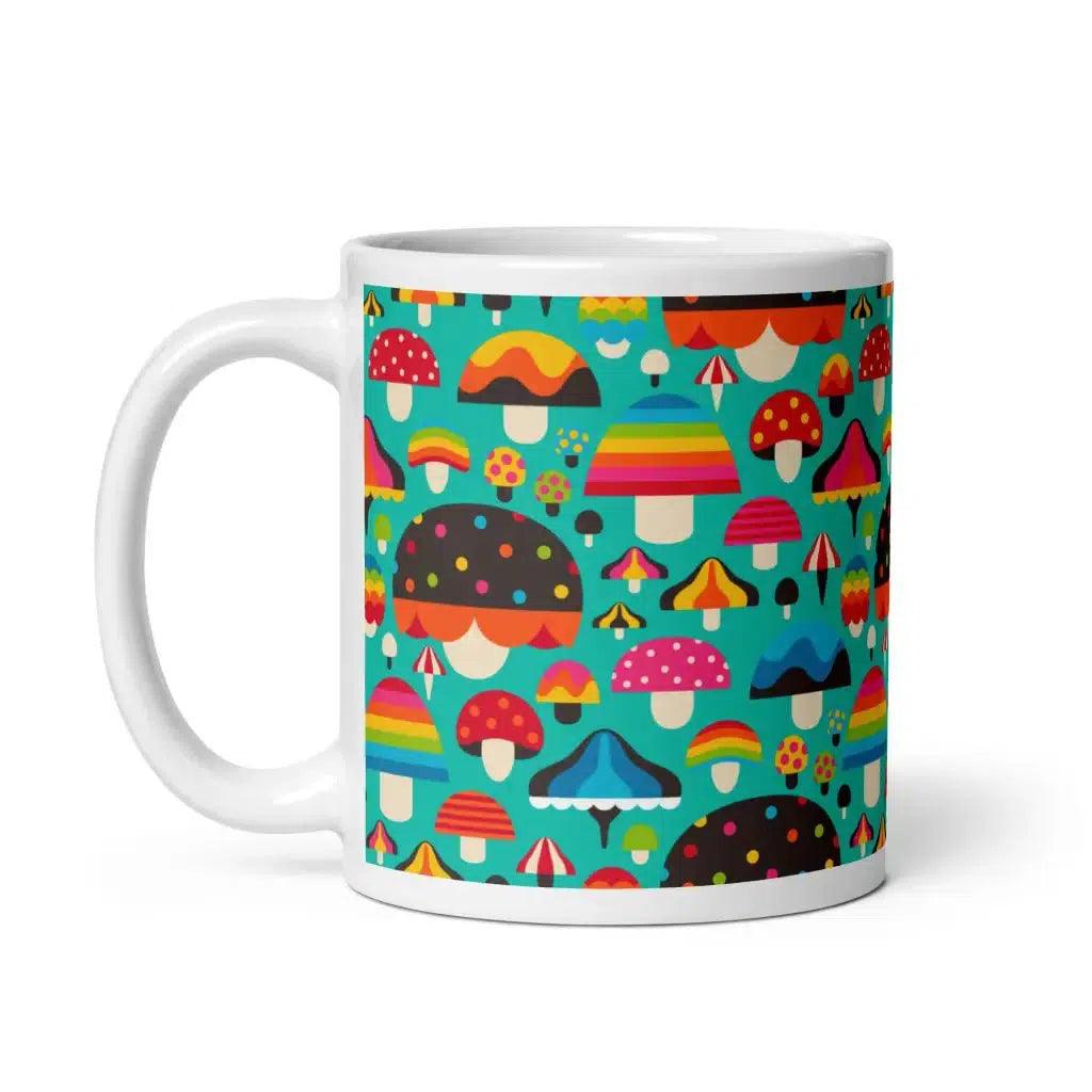 MUSHROOM MANIA mint - Ceramic Mug - SHALMIAK