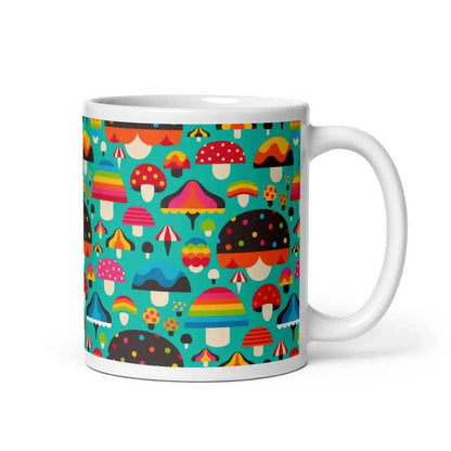 MUSHROOM MANIA mint - Ceramic Mug - SHALMIAK